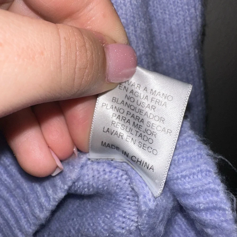 Storia women’s light purple lightning bolt crew neck soft sweater S winter fall - Picture 7 of 7